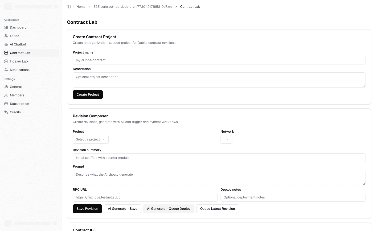 Contract Lab overview