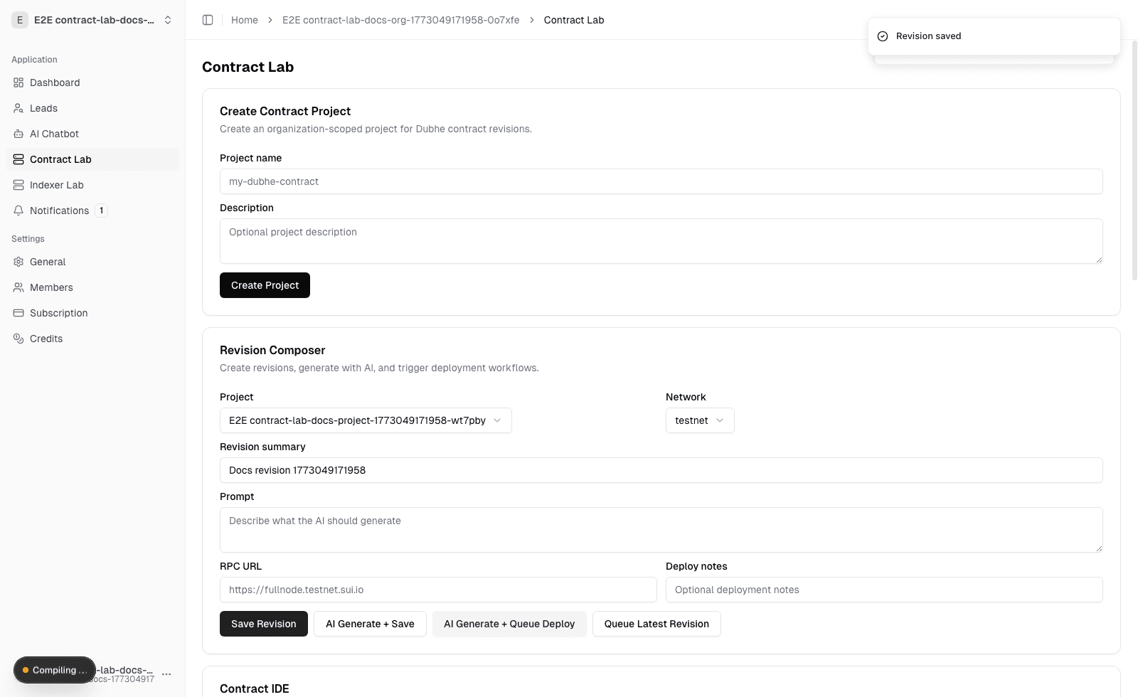 Contract Lab IDE screenshot